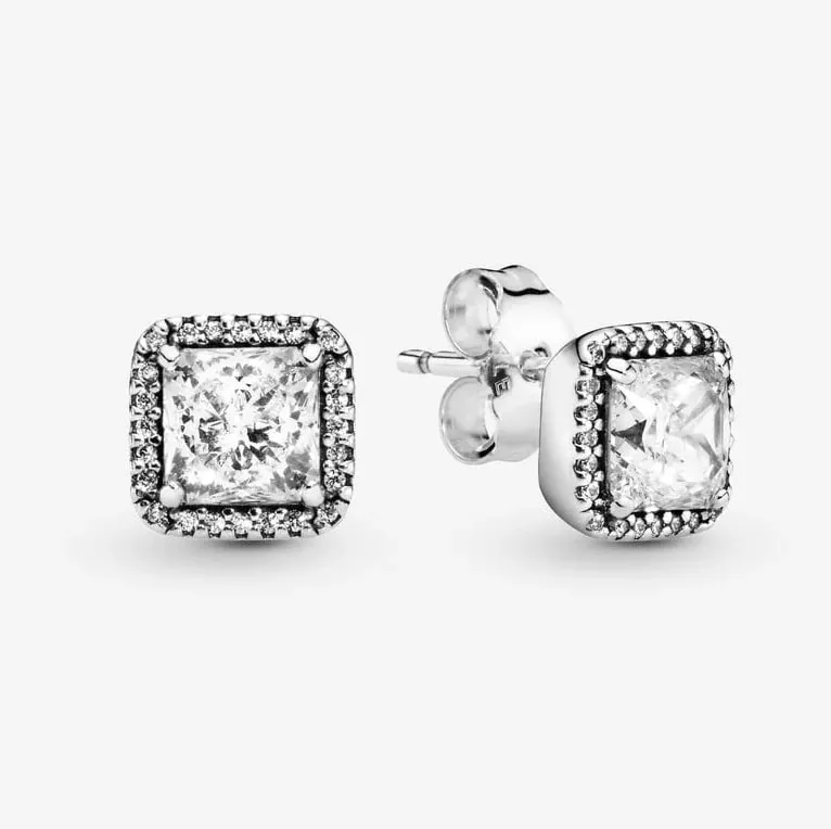 Halo Princess cut diamond pendant set view 3
