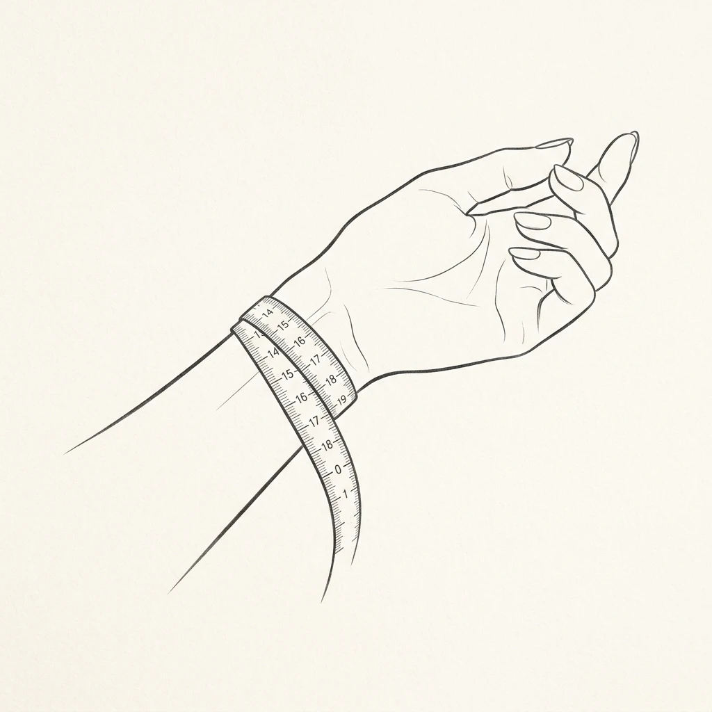 Bracelet measurement guide schematic